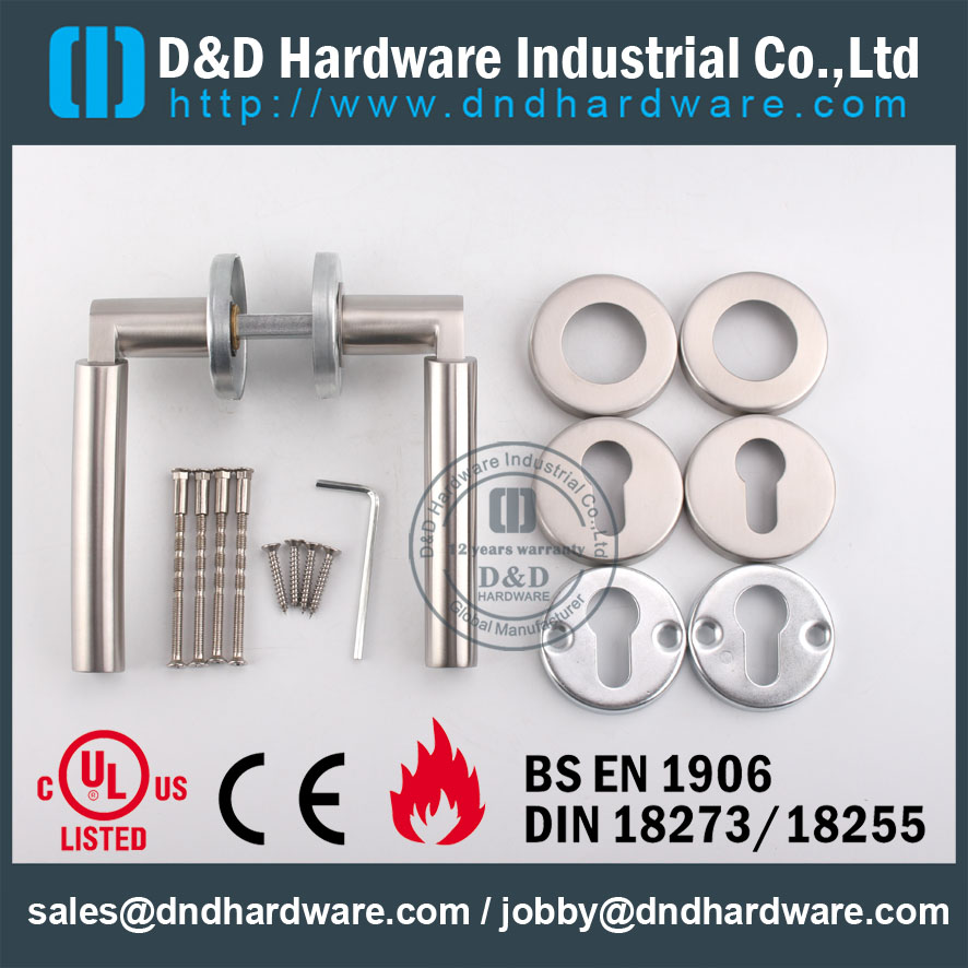 Poignée pleine DDSH017 de D & D Hardware-Fire Rated SS304