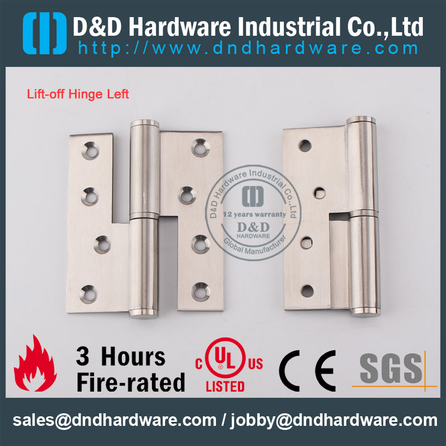 D & D Hardware-Door Irongroitation en acier inoxydable Charnière de décollage DDSSS018