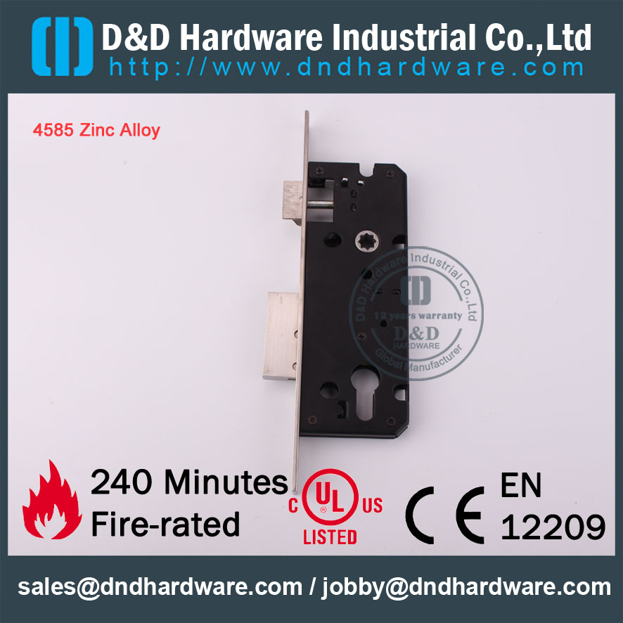 D & D Hardware-Construction Hardware 4585 Alliage de zinc Mortise Lock DDML016