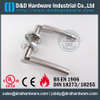 Antirust Investment Cast levier en acier inoxydable solide sur la rose pour les portes en bois -DDSH017