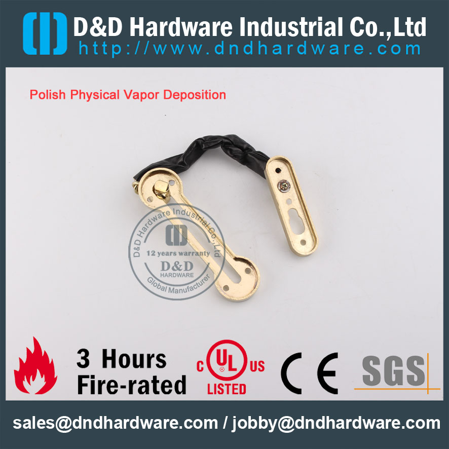D & D Hardware-CE Certificate Chaîne de porte coupe-feu DDDG003