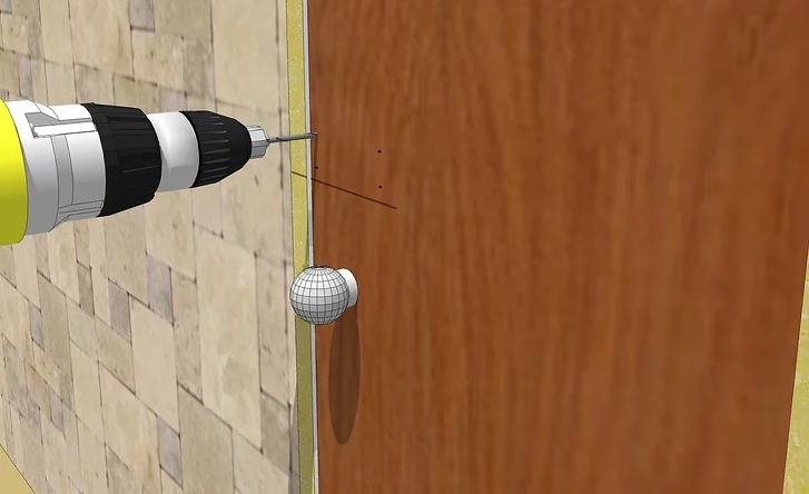 Installation du bouton de porte