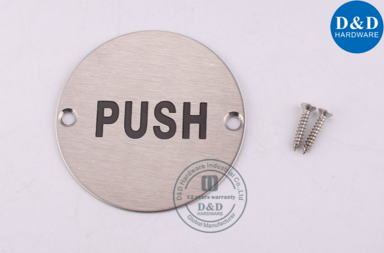 Tirez la plaque push-D & D Hardware