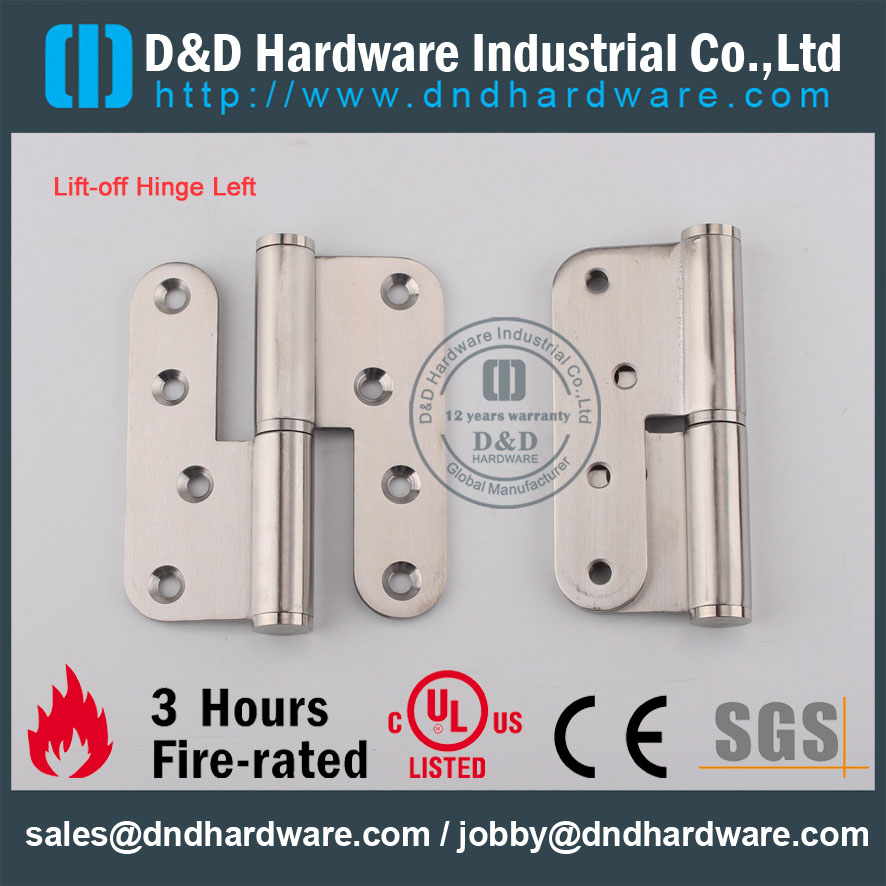 D & D Hardware-CE Certificat Charnière de remontage des incendies DDSS021