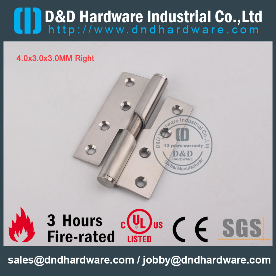 D & D Hardware-Fire en acier inoxydable 304 Charnière montante
