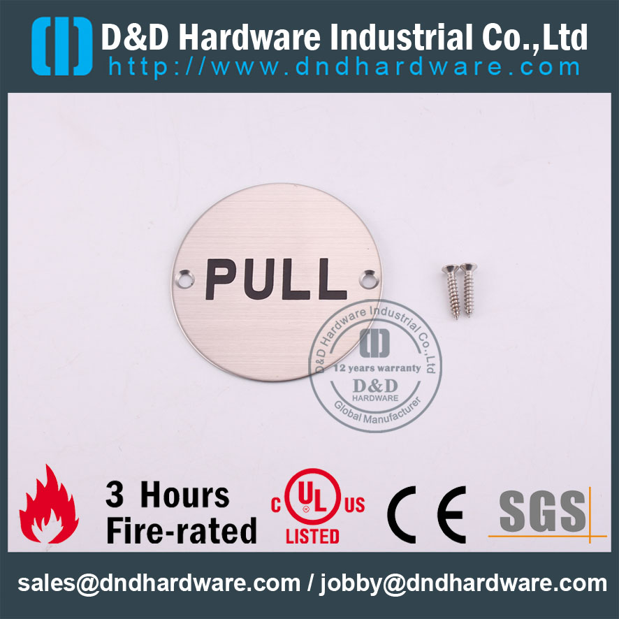 D & D Hardware-Wholesale Plaque ronde SS304 PULL DDSP009-A