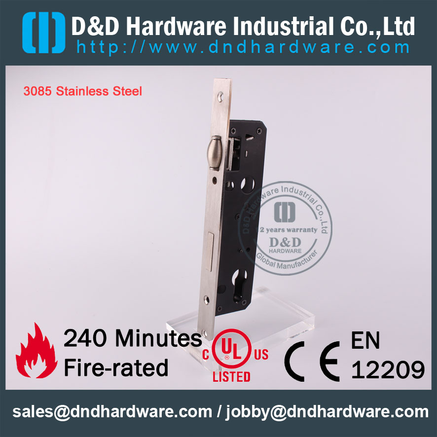 D & D Hardware-Wholesale Grade SS304 Roller Mortiise Lock DDML017