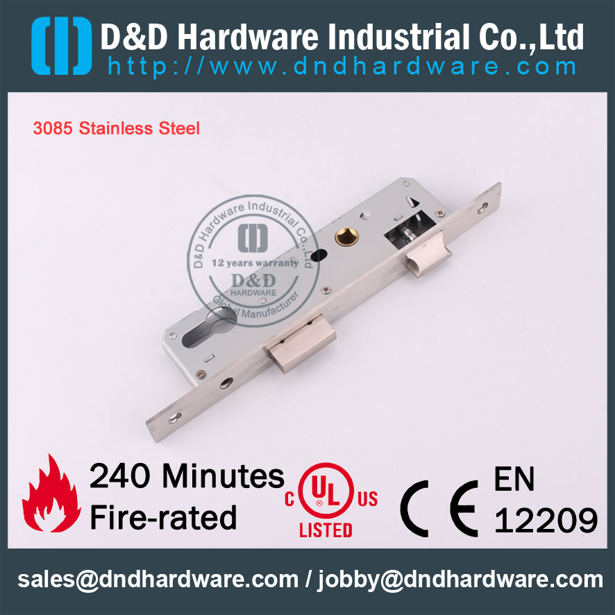 D & D Hardware-Acier inoxydable 3085 Mortiise Lock DDML021
