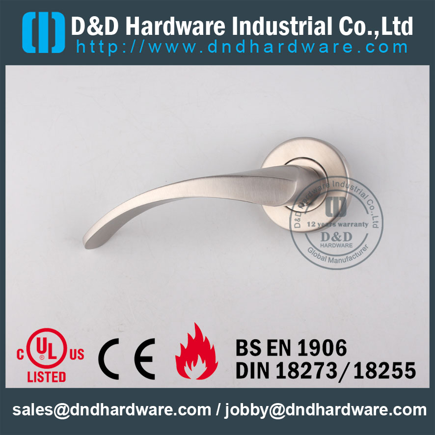 D & D Hardware-Stinaless Steel Solid poignée de levier de porte DDSH013