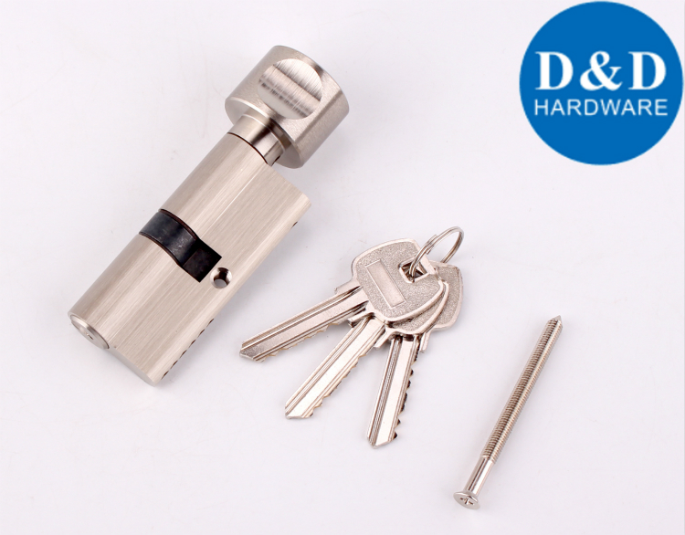 Touche en laiton solide et serrure de serrure Hardware Cylinder-D & D
