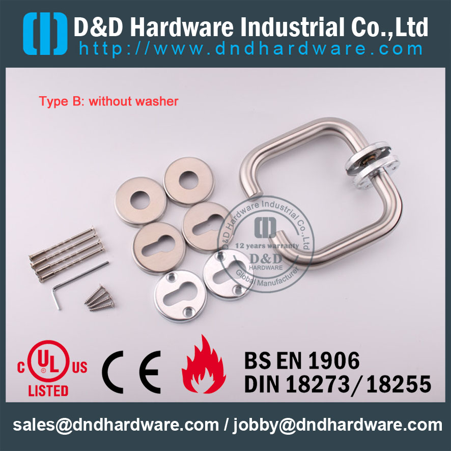 D & D Hardware-Fire Rated SS304 poignée de tube DDTH001