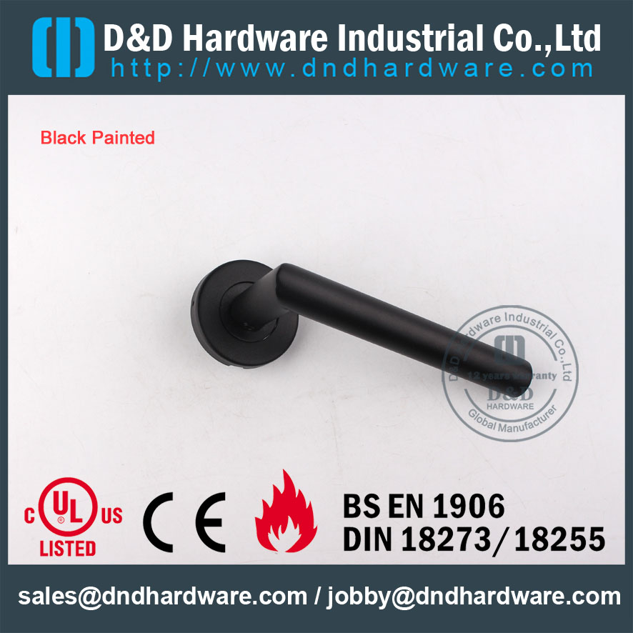 D & D Hardware-en 1906 Poignée de porte feuilletée en feu DDTH003