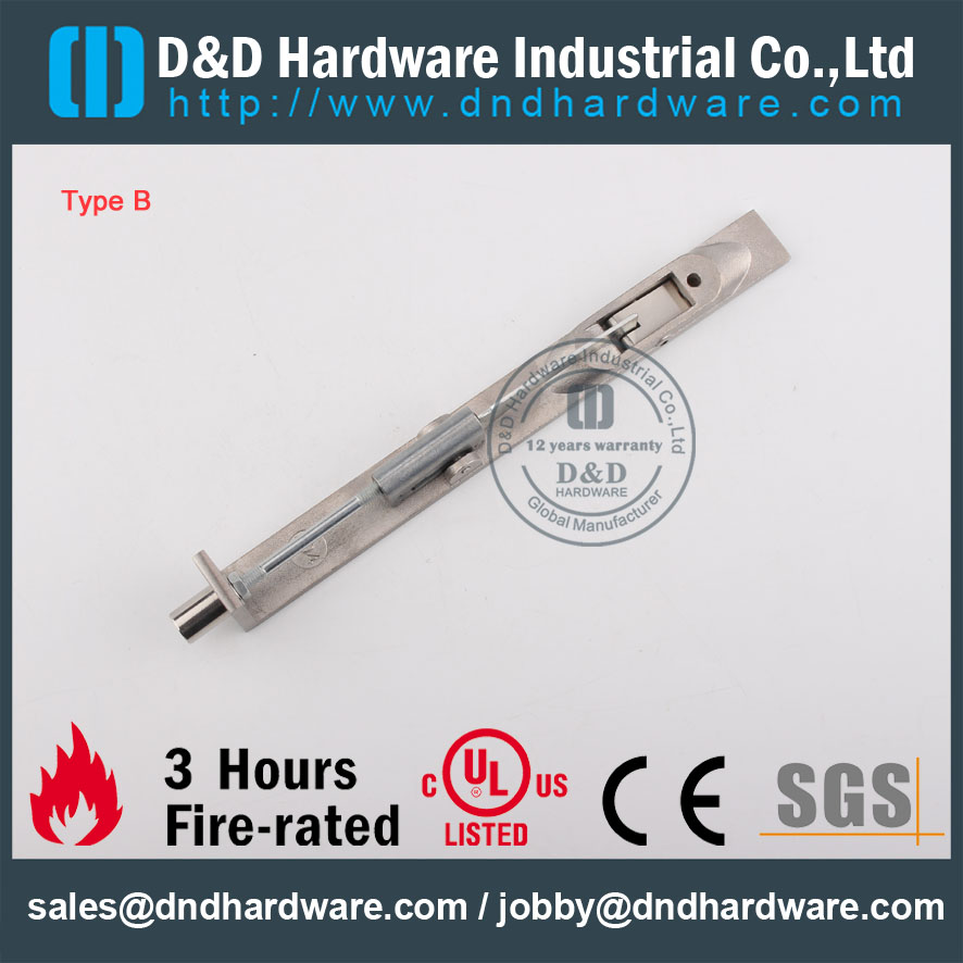 Boulon de porte DDDB001 de qualité SS304 de quincaillerie de gros