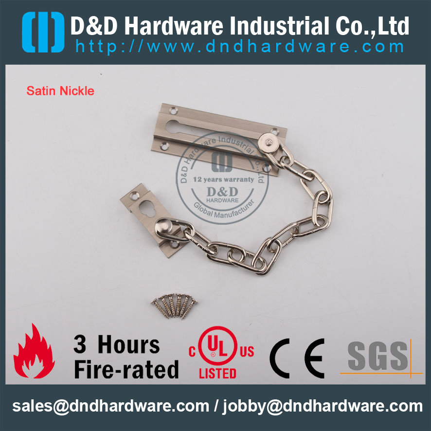 D & D Hardware-Door Ironmongery SS304 Chaîne de porte DDDG005