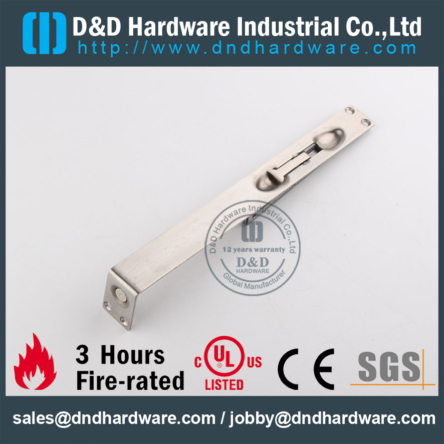 Quincaillerie D & D - Acier inoxydable 304 Boulon de porte intérieur DDDB006