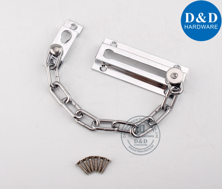 Quincaillerie pour chaîne de sécurité, porte en laiton antique