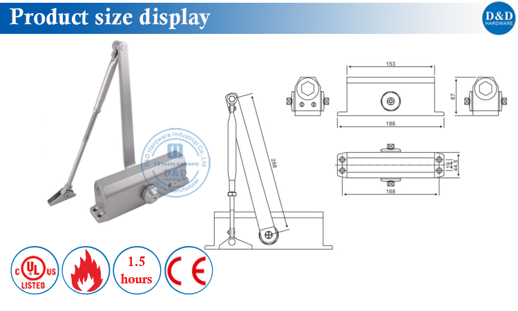 DC016 Taille du produit Dispaly D & D Hardware