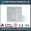 Acier inoxydable 304 Handle de levier Profil en euro sur plaque carrée pour la porte en acier-DDSP021