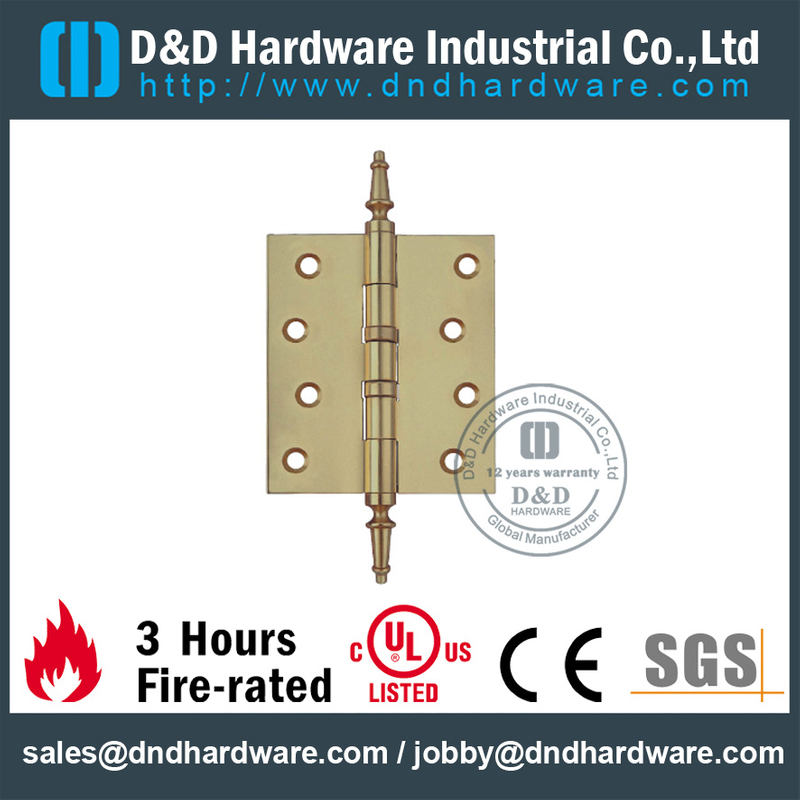 DDBH002-Charnière en laiton massif à 2 pointes avec roulement à billes pour porte en métal