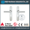 SS316 Tube L Poignée de levier de forme avec plaque arrière pour porte en métal-DDTP003