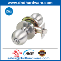 UL répertorié UL 10C ALLIAGE DE ZINC ANSI FIRE CLADÉ CYLINDERIQUE BOUPLE TUBULAIRE LOCKSET-DDLK012