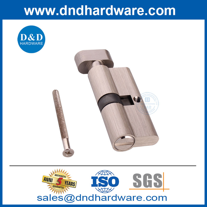 Fournisseur Satin Nickel Sproom sans clé Petite porte de 70 mm Bathroom Bower Bround Cylinder-DDLC007