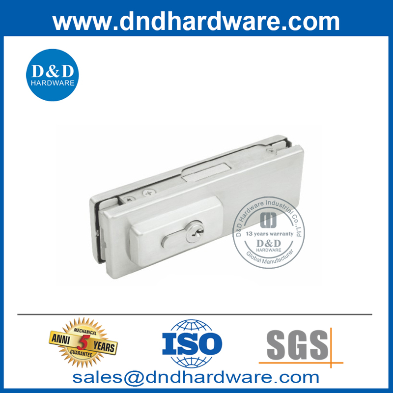 Chine Factory Glass Door Lock Patch Raccord avec cylindre et clé-DDPT004