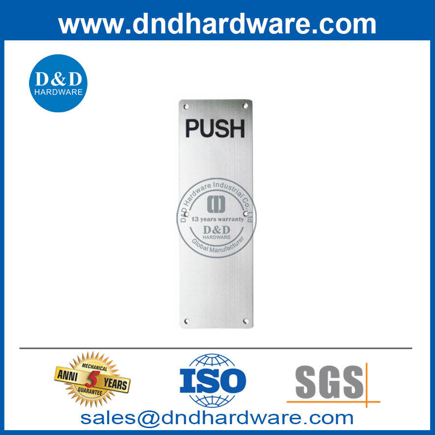 Type rond en acier inoxydable Plaque de signe pour la porte extérieure-DDSP006