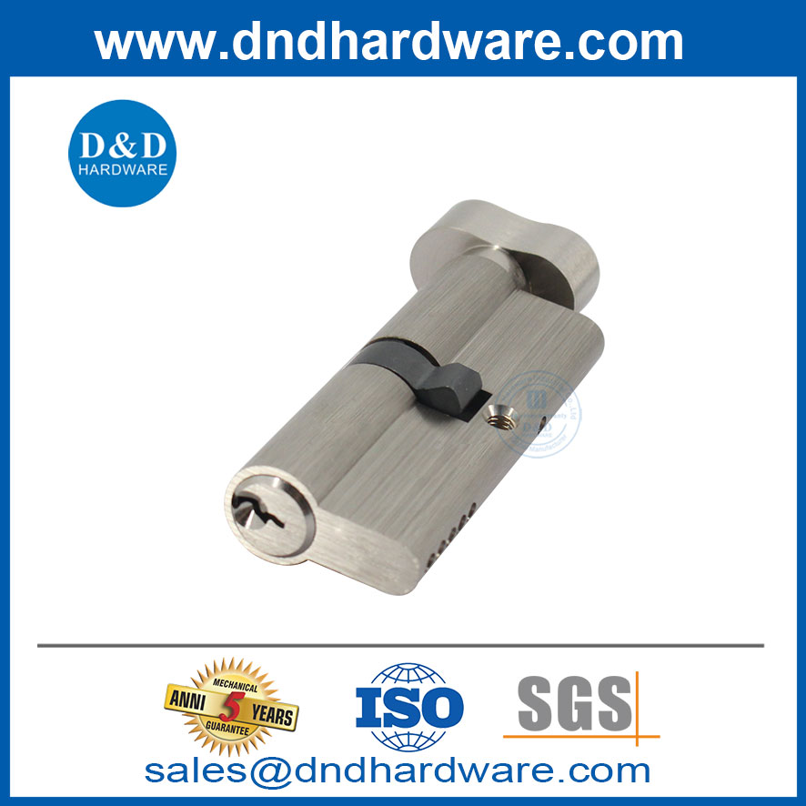 6 broches Euro Single Side Mortise Mortise Porte d'arachide Bouton Cylindre de serrure avec touches-ddlc014