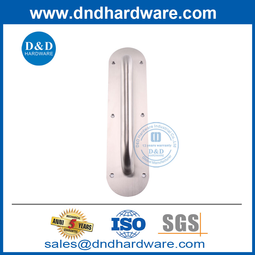 Poignée de traction de type carrée en acier inoxydable en laiton en laiton avec plaque-DDPH023
