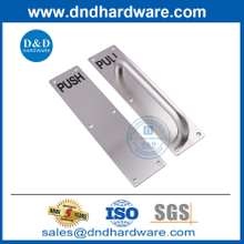 Conception moderne en acier inoxydable poussoir et plier plaque avec poignée de porte-DDPH023