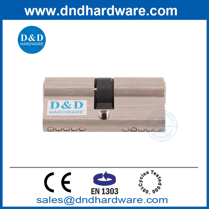 Profil Euro EN1303 60 mm Cylindre de serrure en laiton solide à double clé pour les portes domestiques-DDLC003
