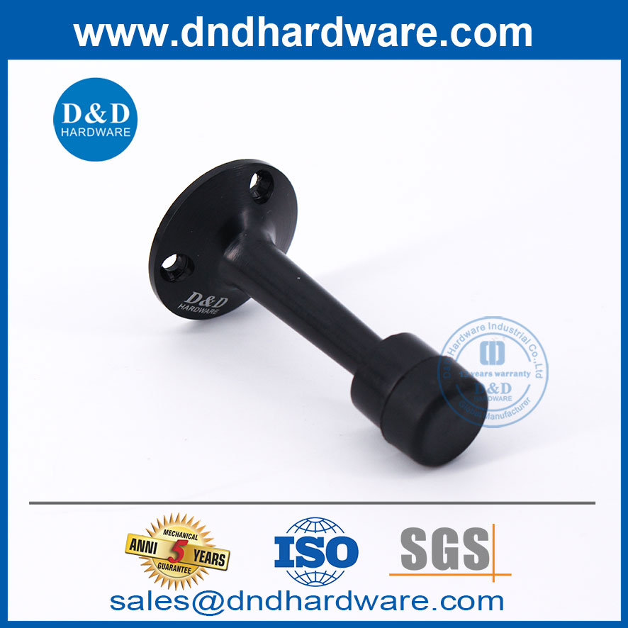 Black Zinc Alloy High Quality Door Stopper pour la chambre de chambre-DDDS019