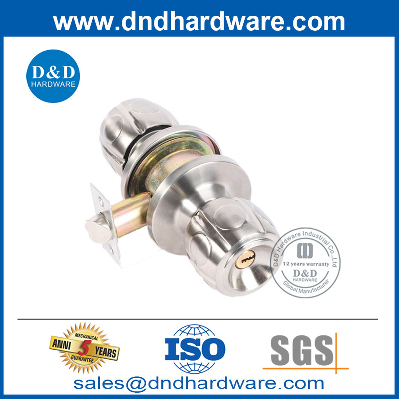Satin nickel zinc alliage de porte verrouillage de porte avec touches d'ordinateur-ddlk044