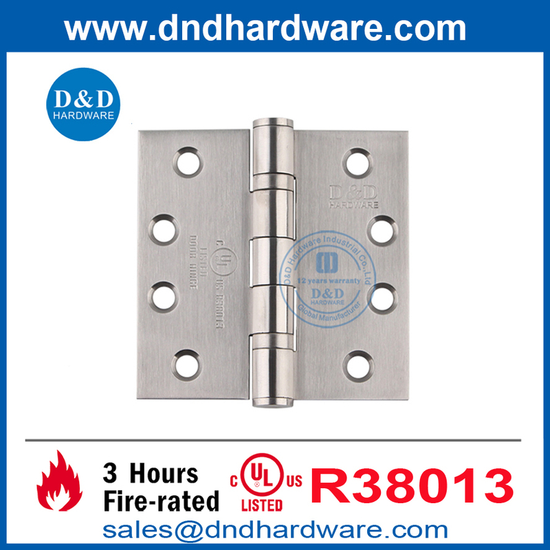 Acier inoxydable 316 UL Listé en feu répertorié charnière de porte d'entrée pour la porte externe-DDSS001-FR-4X4X3.4