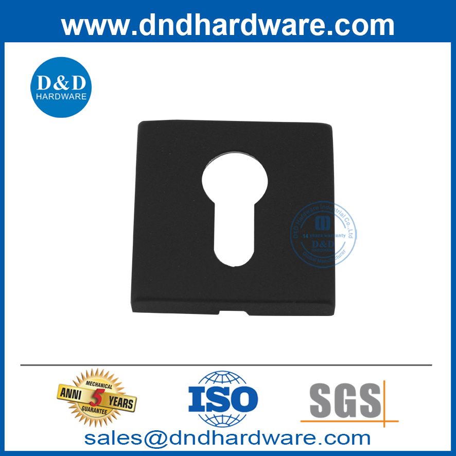 Poignée de levier de porte carrée en acier inoxydable Écusson pour la porte en métal-Ddes002