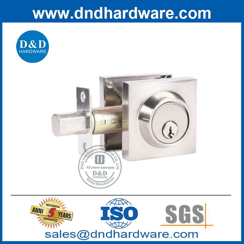 Alliage en alliage de zinc nickel carré extérieur bouton de porte mouton ddlk030