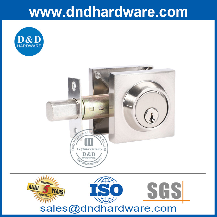 MATT BLAKC ZINC ALLOY Square Type One-Sison Porte de porte Lock-DDLK031