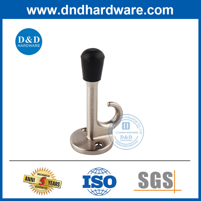 Nouveau arrêt en alliage de zinc en nickel satiné avec hook hardware-ddds020