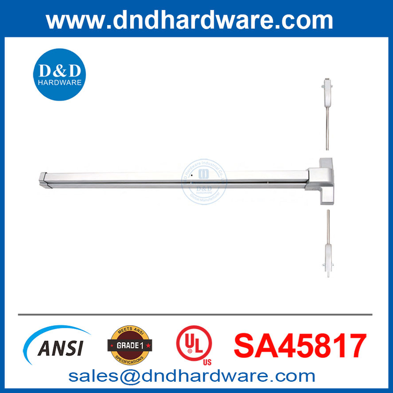 Serrures de porte de sortie d'urgence ul en acier inoxydable extérieur à double porte panique de sortie dispositif-ddpd028