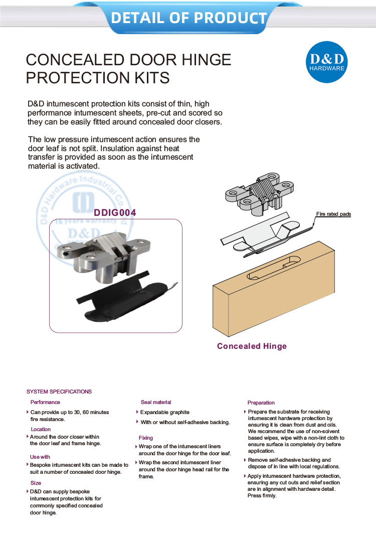 Kits de protection de la charnière de porte