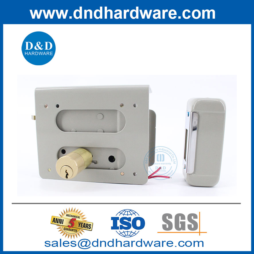 Smart Gate Lock Electronic Magnetic Electric Door Rim Lock-Ddrl045