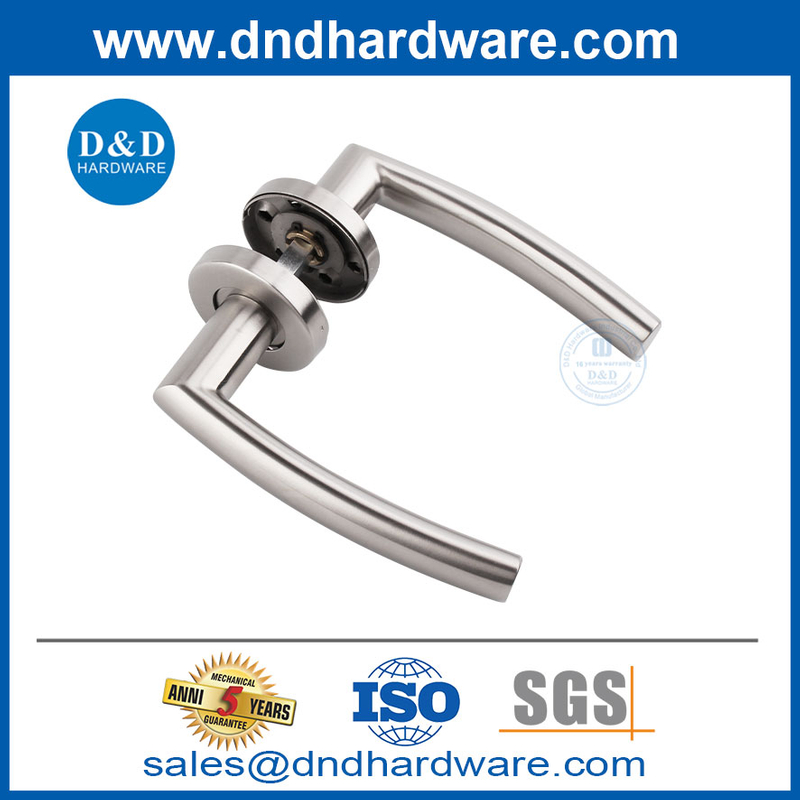 Handles de porte de passage de sécurité Poignée européenne en acier inoxydable pour les portes-ddth025