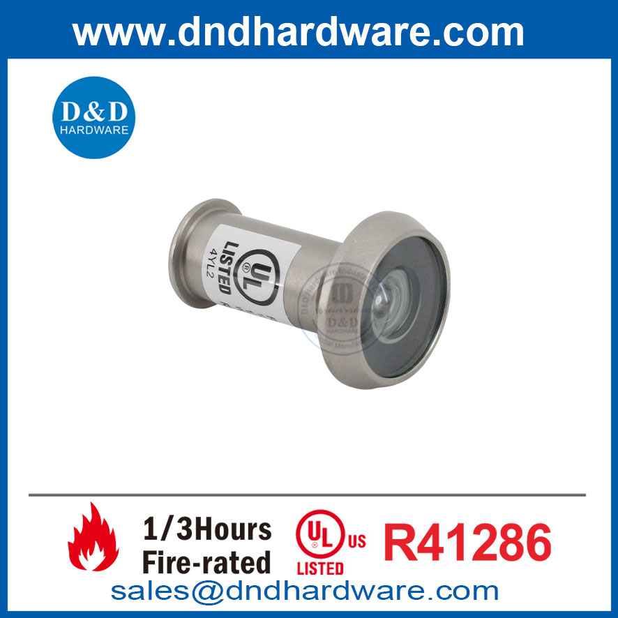 Version de 180 degrés Ul Fire Door Safety Puphole Visionneur avec couverture-ddv010