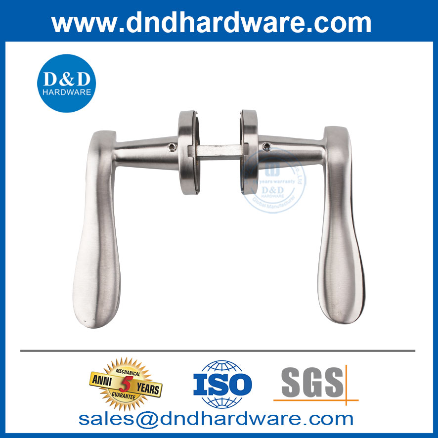 SS304 Poignée de levier de porte de la chambre de personnalisation de base pour porte en bois-DDSH014