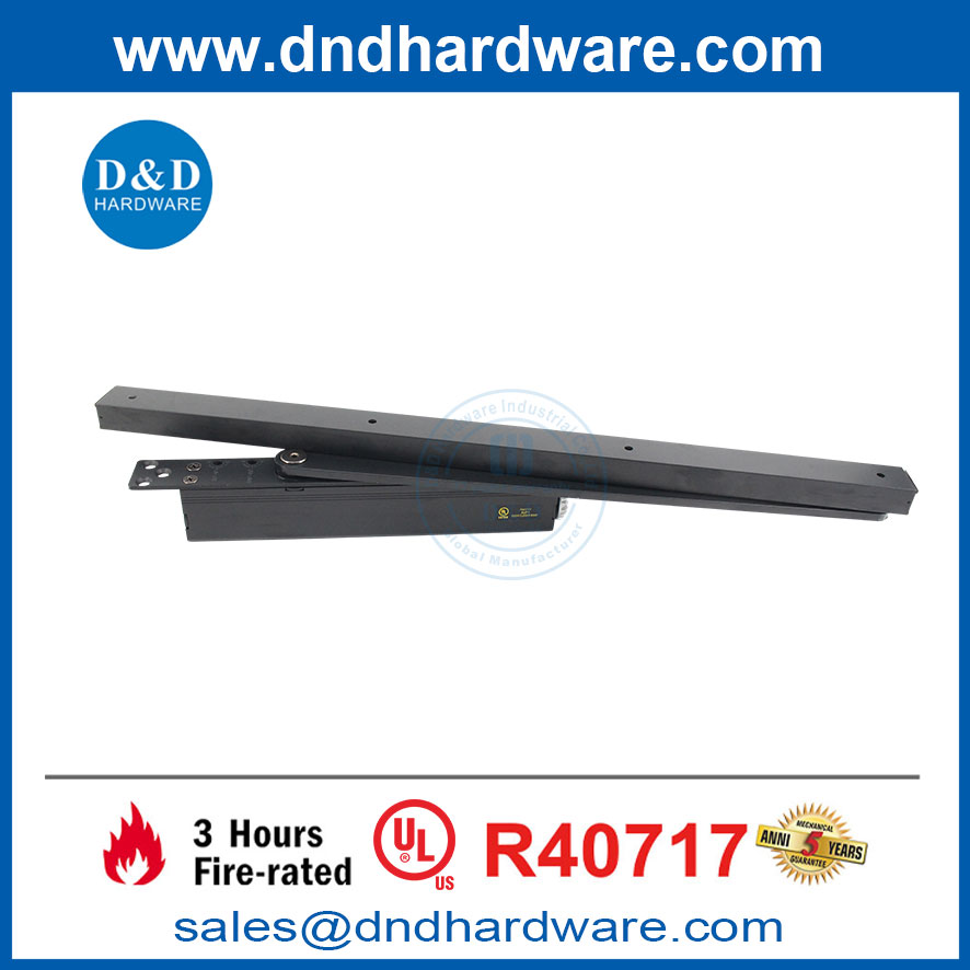 Aluminium automatique Action de caméra noire hydraulique ul Fire caché Closer DDDC053