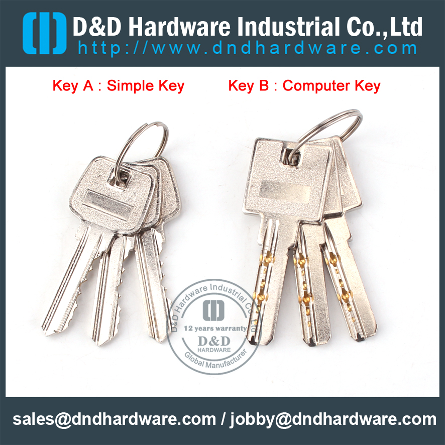 EURO Profile Demi-cylindre Locks Key-D & D Hardware