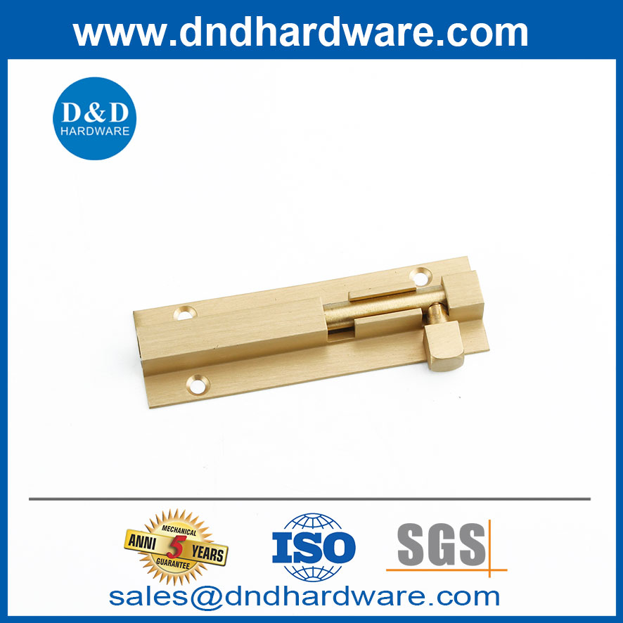 PVD Satin Security Tower Tower Bound Bolt Lock Mardware pour les portes-DDB016