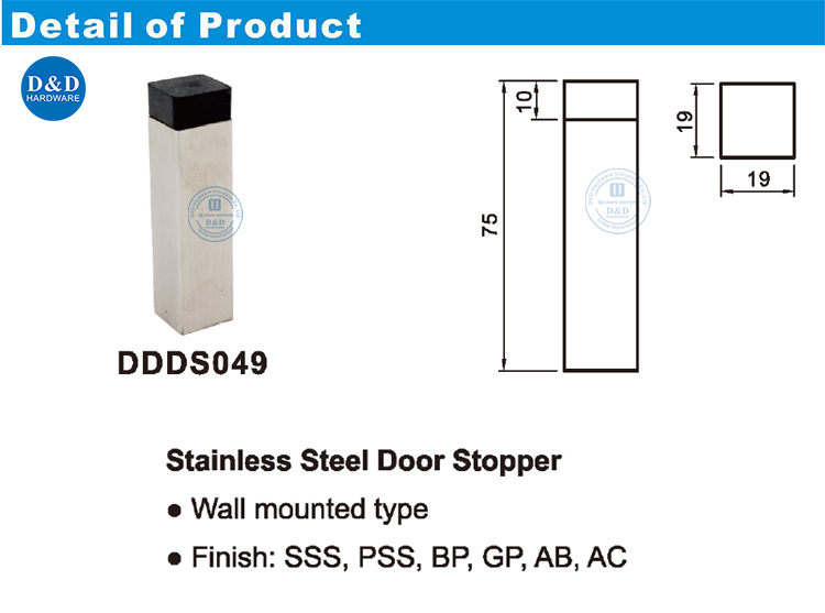 Bouchon de porte sur le mur 