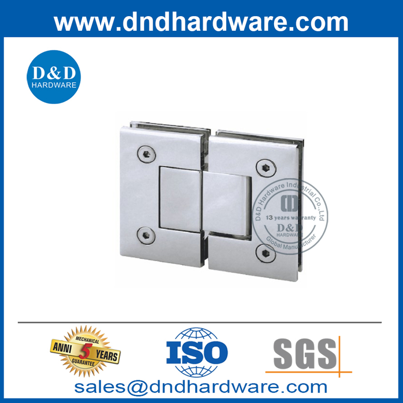 Glass Hardware Raccord à 180 degrés sans cadre de douche en verre Hinges-DDGH004